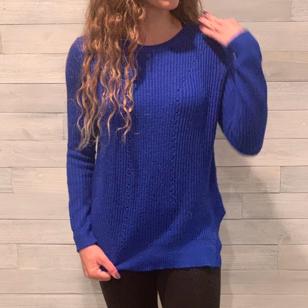 Mossimo Supply Co. Royal Blue Crew Neck Sweater
